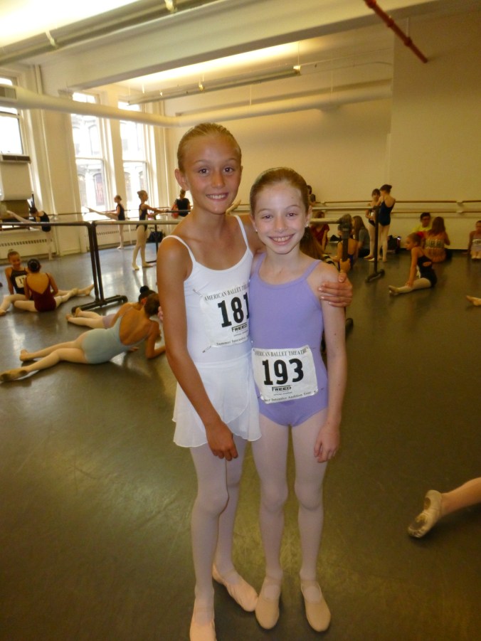 Two weeks earlier my girls were in placement classes on their first morning at ABT.