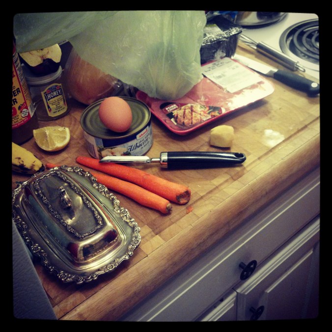 Friday night after ballet school and grocery store run