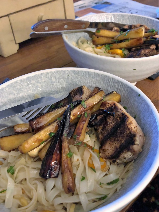 Pan Roasted Cognac Glazed Parsnips